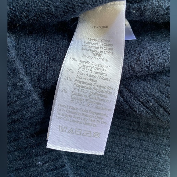 Madewell Sweater Women’s XS Navy Blue Juniper V Neck Wool - Picture 6 of 8